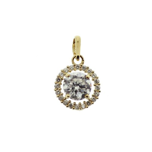 The Jewelry Collection | The Jewelry Collection Hanger Zirkonia - Goud | Nu te koop bij 14Karaats.nl | 10001091-Pendants
