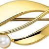 The Jewelry Collection | The Jewelry Collection Broche Parel - Goud | Nu te koop bij 14Karaats.nl | 10001085-Brooches