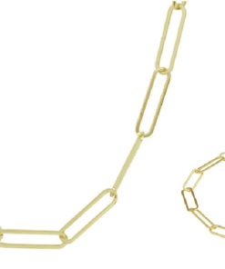 Jonline | Schitterende SET : 14 Karaat Gouden Halsketting Armband en Oorstekers paperclip | Geschenkset | Nu te koop bij 14Karaats.nl | 10001388-Jewellery Variety Packs
