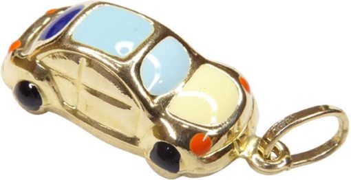 Christian | Gouden emaille auto hanger | Nu te koop bij 14Karaats.nl | 10001091-Pendants