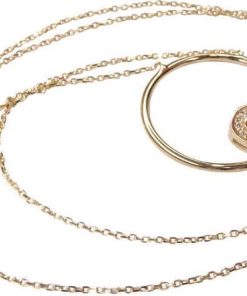 Christian | Gouden ketting met zirkonia cirkel hanger | Nu te koop bij 14Karaats.nl | 10001091-Pendants