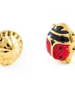 La Rosa Princesa | La Rosa Princesa Lieveheersbeestje Oorbellen Goud 18 Karaat - Schroefsluiting - Meisje | Nu te koop bij 14Karaats.nl | 10001087-Earrings/Body-piercing Jewellery