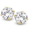 Velini Jewels | Velini Jewels -GEA2204-Oobellen-9 karat goud-7MM Cubic Zirkonia | Nu te koop bij 14Karaats.nl | 10001087-Earrings/Body-piercing Jewellery