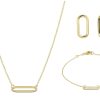 Jonline | Schitterende SET : 14 Karaat Gouden Halsketting Armband en Oorstekers | Geschenkset | Bruidssieraden | Nu te koop bij 14Karaats.nl | 10001388-Jewellery Variety Packs