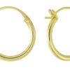 JYC | Joy|S - Zilveren 14 mm oorringen - Franse sluiting - gold plated | Nu te koop bij 14Karaats.nl | 10001087-Earrings/Body-piercing Jewellery