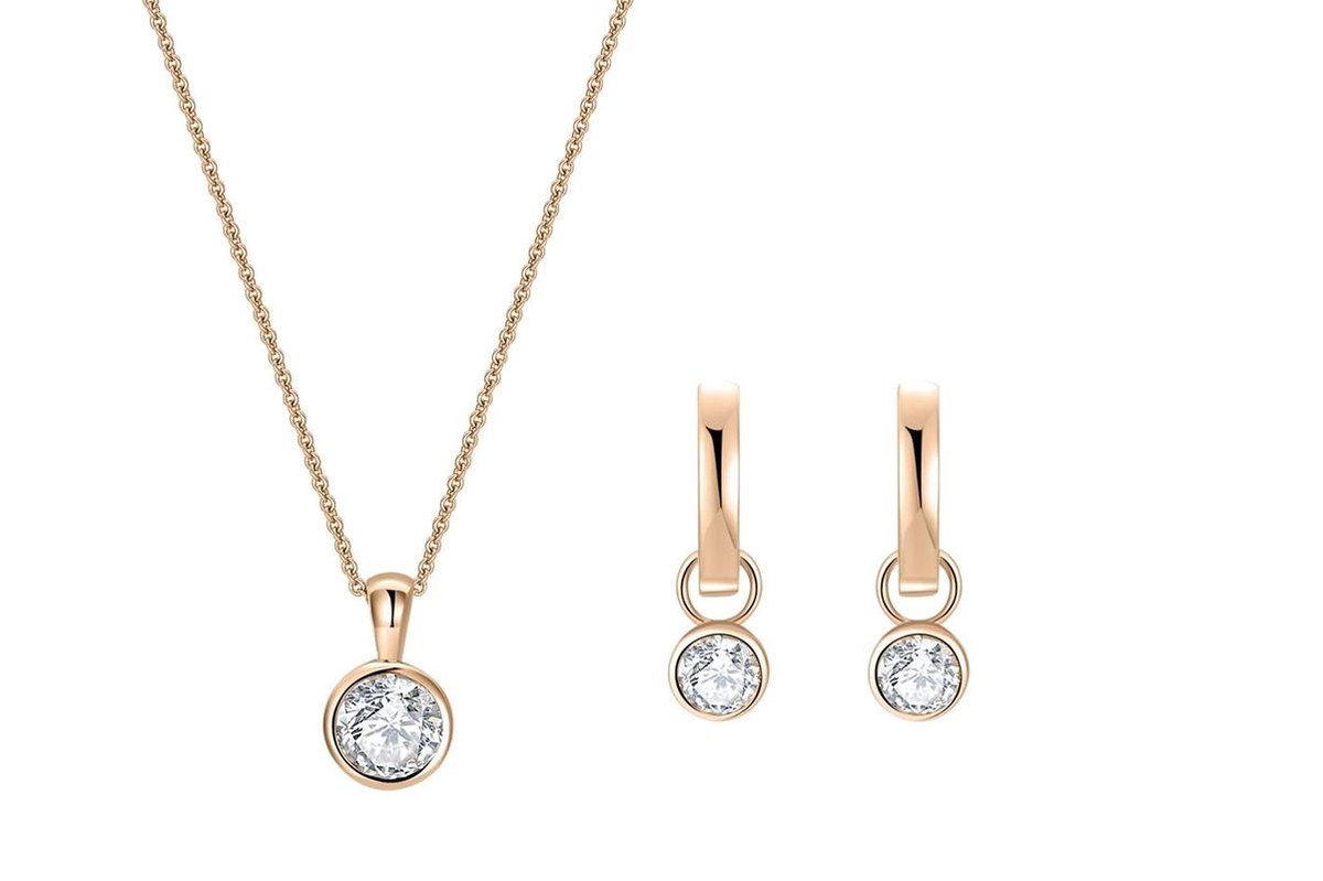 Di Lusso | Di Lusso - Set Xena - 18K Rosé-gouden plating - Rosé - Dames - 42 + 3 cm | Koop bij 14Karaats.nl Di Lusso | Di Lusso - Set Xena - 18K Rosé-gouden plating - Rosé - Dames - 42 + 3 cm | Nu te koop bij 14Karaats.nl | 10001388-Jewellery Variety Packs