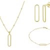 Jonline | Schitterende SET : 14 Karaat Gouden Halsketting Armband en Oorstekers | Geschenkset |Bruidssieraden | Nu te koop bij 14Karaats.nl | 10001388-Jewellery Variety Packs