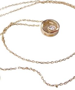 Christian | 14 karaat geel gouden ketting met hanger cirkel | Nu te koop bij 14Karaats.nl | 10001091-Pendants