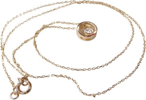 Christian | 14 karaat geel gouden ketting met hanger cirkel | Nu te koop bij 14Karaats.nl | 10001091-Pendants