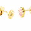 La Rosa Princesa | La Rosa Princes Roze Hond Kat Dierenpoot Oorbellen 9 karaat Goudkleurig- Meisje - Dieren | Nu te koop bij 14Karaats.nl | 10001087-Earrings/Body-piercing Jewellery
