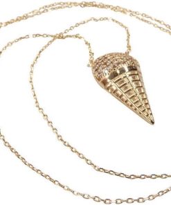 Christian | Gouden ketting met ijshoorn hanger | Nu te koop bij 14Karaats.nl | 10001091-Pendants