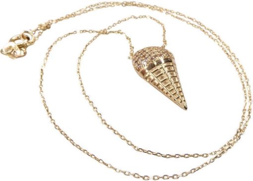 Christian | Gouden ketting met ijshoorn hanger | Nu te koop bij 14Karaats.nl | 10001091-Pendants