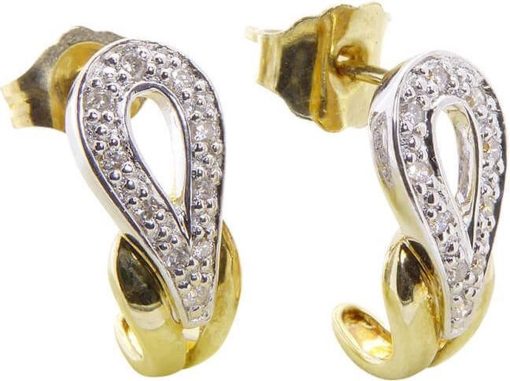 Christian | Bicolor diamanten oorstekers | Nu te koop bij 14Karaats.nl | 10001087-Earrings/Body-piercing Jewellery