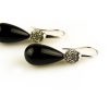 Sophie | oorringen in wit goud gezet met onyx druppel | Nu te koop bij 14Karaats.nl | 10001087-Earrings/Body-piercing Jewellery