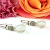 Sophie | oorringen in wit goud gezet met parel en groene kwarts druppel | Nu te koop bij 14Karaats.nl | 10001087-Earrings/Body-piercing Jewellery
