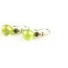 Sophie | oorringen in wit goud gezet met parel en groene kwarts druppel gefacetteerd | Nu te koop bij 14Karaats.nl | 10001087-Earrings/Body-piercing Jewellery