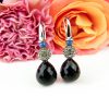 Sophie | oorringen in wit goud gezet met onyx druppel gefacetteerd | Nu te koop bij 14Karaats.nl | 10001087-Earrings/Body-piercing Jewellery