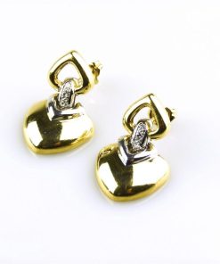 Sophie | oorringen in geel en wit goud gezet met diamant | Nu te koop bij 14Karaats.nl | 10001087-Earrings/Body-piercing Jewellery
