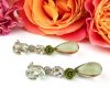 Sophie | oorringen in wit goud gezet met groene kwarts | Nu te koop bij 14Karaats.nl | 10001087-Earrings/Body-piercing Jewellery