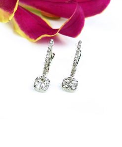 Sophie | Wit gouden oorringen oorbellen gezet met diamant | Nu te koop bij 14Karaats.nl | 10001087-Earrings/Body-piercing Jewellery