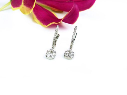 Sophie | Wit gouden oorringen oorbellen gezet met diamant | Nu te koop bij 14Karaats.nl | 10001087-Earrings/Body-piercing Jewellery