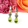 Sophie | oorringen in wit goud gezet met parel en peridoot druppel | Nu te koop bij 14Karaats.nl | 10001087-Earrings/Body-piercing Jewellery