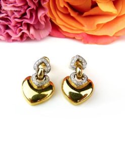 Sophie | oorringen in geel en wit goud gezet met diamant | Nu te koop bij 14Karaats.nl | 10001087-Earrings/Body-piercing Jewellery
