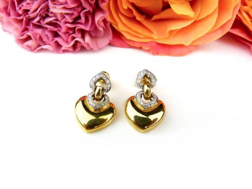 Sophie | oorringen in geel en wit goud gezet met diamant | Nu te koop bij 14Karaats.nl | 10001087-Earrings/Body-piercing Jewellery
