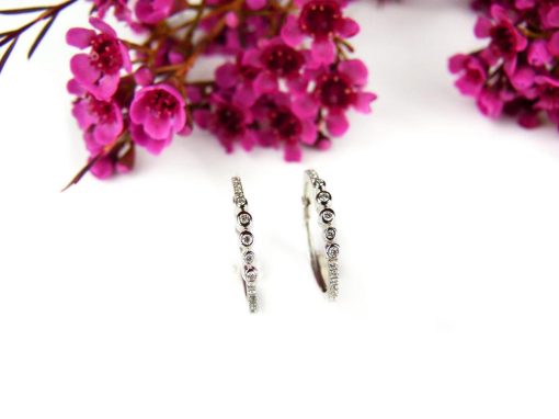 Sophie | Wit gouden oorringen oorbellen gezet met diamant | Nu te koop bij 14Karaats.nl | 10001087-Earrings/Body-piercing Jewellery