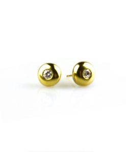 Sophie | oorringen in geel goud gezet met diamant | Nu te koop bij 14Karaats.nl | 10001087-Earrings/Body-piercing Jewellery
