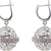 Christian | 14 karaat wit gouden zirkonia oorbellen | Nu te koop bij 14Karaats.nl | 10001087-Earrings/Body-piercing Jewellery