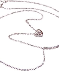 Christian | 14 karaat wit gouden ketting hart | Nu te koop bij 14Karaats.nl | 10001091-Pendants