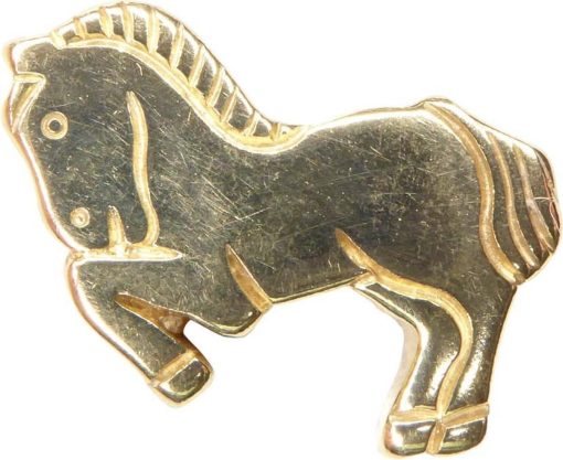 Christian | Gouden plat paard hanger | Nu te koop bij 14Karaats.nl | 10001091-Pendants