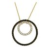 Star juwelier | Gouden Collier Cirkel Zirkonia 14 karaats | Nu te koop bij 14Karaats.nl | 10001091-Pendants