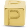 New Bling | New Bling 9NBG-912P Gouden Kubus met Letter P - 3