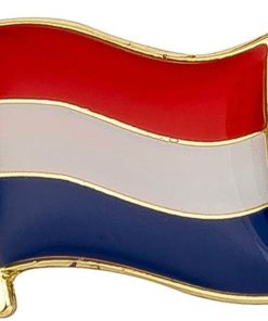 Akyol | Akyol - Broche nederlandse vlag – nederland – holland – dutch – bruiloft – verjaardag – netherlands – cadeau -nederland broche -koningfsdag -wk -nederlandse elftal -bevrijdingsdag -broche van nederland | Nu te koop bij 14Karaats.nl | 10001085-Brooches