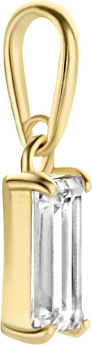 New Bling | New Bling 9NBG-0216 Gouden Hangertje - Dames - Zirkonia - Baguette Geslepen - 6 x 3 mm - 14 Karaat - Goud | Koop bij 14Karaats.nl New Bling | New Bling 9NBG-0216 Gouden Hangertje - Dames - Zirkonia - Baguette Geslepen - 6 x 3 mm - 14 Karaat - Goud | Nu te koop bij 14Karaats.nl | 10001091-Pendants