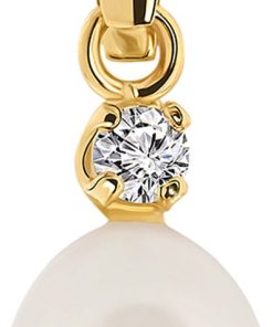 Miore | Miore - Gouden Hanger met Parel Dames met Zirkoon 14 karaat Goud | Nu te koop bij 14Karaats.nl | 10001091-Pendants