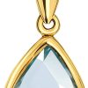 Miore | Miore - Gouden Hanger Dames met Blauwe Topaas 14 karaat Goud | Nu te koop bij 14Karaats.nl | 10001091-Pendants