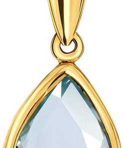Miore | Miore - Gouden Hanger Dames met Blauwe Topaas 14 karaat Goud | Nu te koop bij 14Karaats.nl | 10001091-Pendants