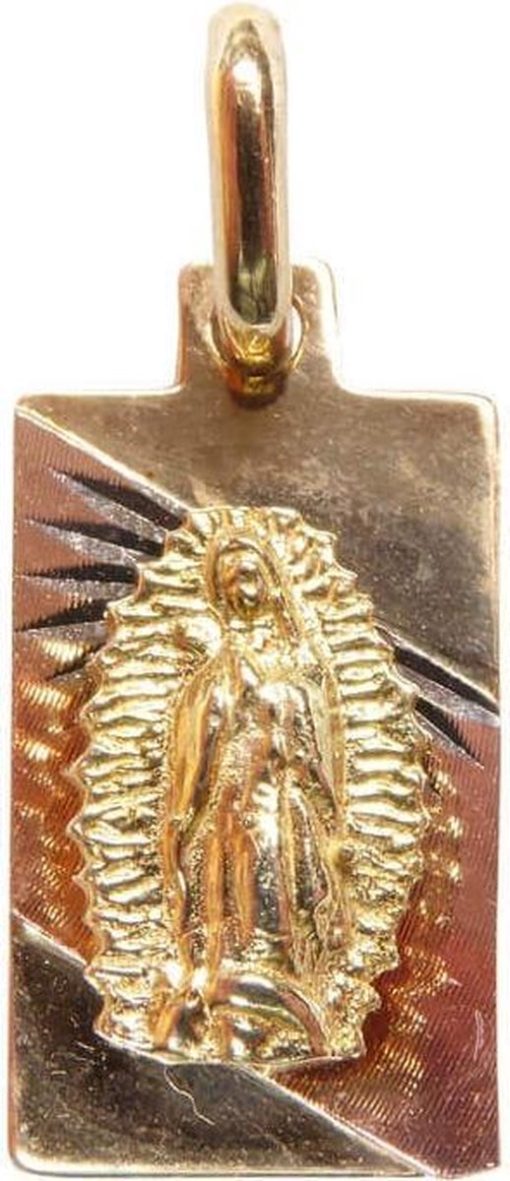 Christian | Tricolor gouden beschermheilige hanger | Nu te koop bij 14Karaats.nl | 10001091-Pendants
