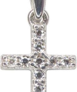 Christian | Wit gouden miniatuur kruis | Nu te koop bij 14Karaats.nl | 10001091-Pendants