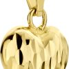 New Bling | New Bling 9NBG-0452 Gouden Hangertje - Dames - Hartje - Bewerkt - Bedel - 8 mm - 14 Karaat - Goud | Nu te koop bij 14Karaats.nl | 10001091-Pendants