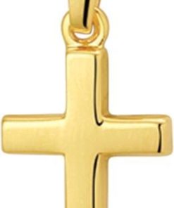 The Jewelry Collection | The Jewelry Collection Hanger Kruis - Geelgoud | Nu te koop bij 14Karaats.nl | 10001091-Pendants