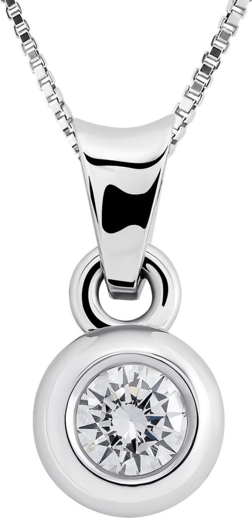 Orphelia | Orphelia HD-4082/1 - Hanger - 18 Karaat Witgoud / Diamant 0.20 ct | Nu te koop bij 14Karaats.nl | 10001091-Pendants