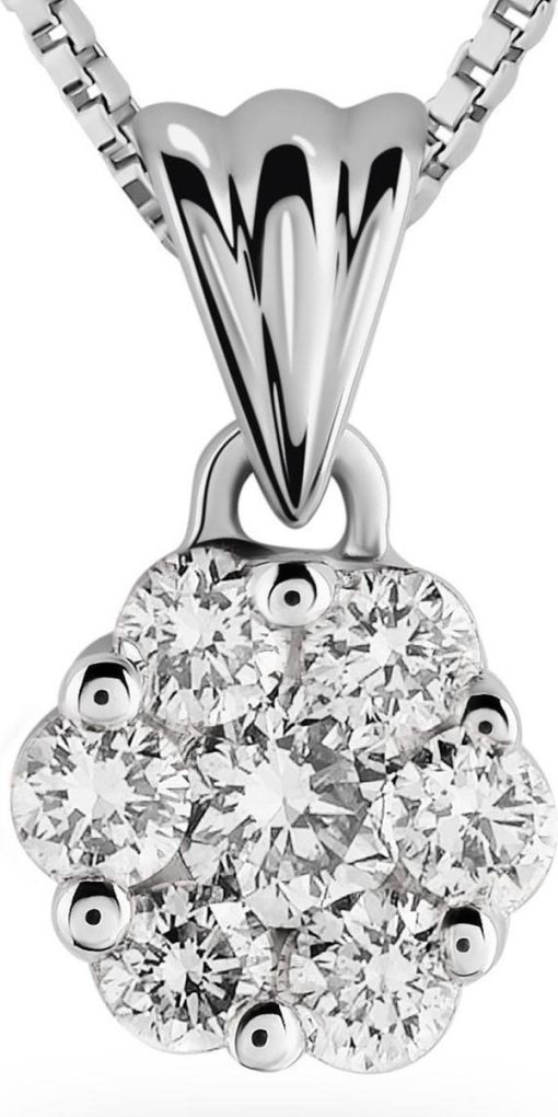 Orphelia | Orphelia HD-4209 - Hanger - 18 Karaat Witgoud / Diamant 0.22 ct | Nu te koop bij 14Karaats.nl | 10001091-Pendants