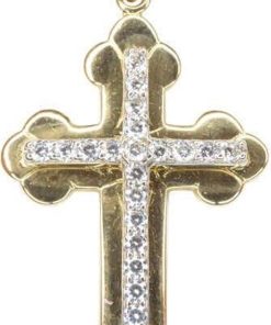 Christian | Geel gouden massieve kruis | Nu te koop bij 14Karaats.nl | 10001091-Pendants