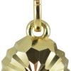 Silventi | Silventi 132400304 Gouden Hangertje - Half Bolletje - Bewerkt - 4 mm Doorsnee - 14 Karaat - Bedel - Goud | Nu te koop bij 14Karaats.nl | 10001091-Pendants