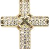Christian | 14 karaat geel gouden zirkonia kruis | Nu te koop bij 14Karaats.nl | 10001091-Pendants