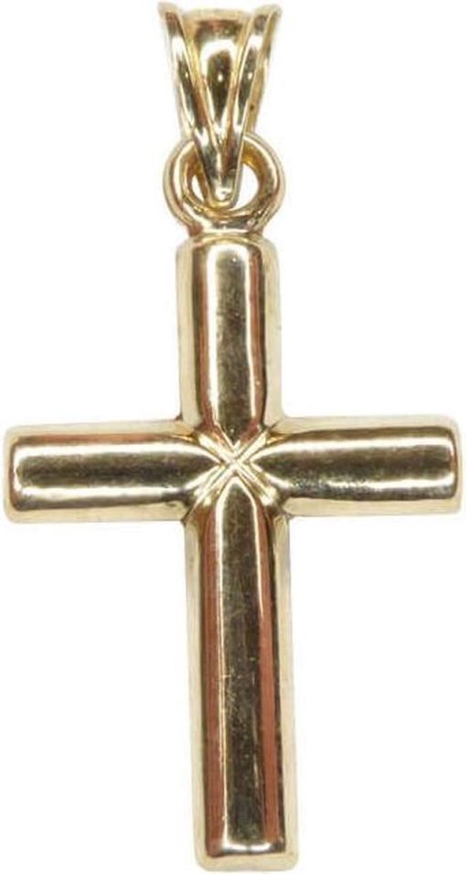 Christian | Gouden holle kruis hanger | Nu te koop bij 14Karaats.nl | 10001091-Pendants